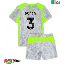 Camiseta Manchester City Ruben Dias #3 Tercera Equipación para niños 2025-26 manga corta (+ pantalones cortos)